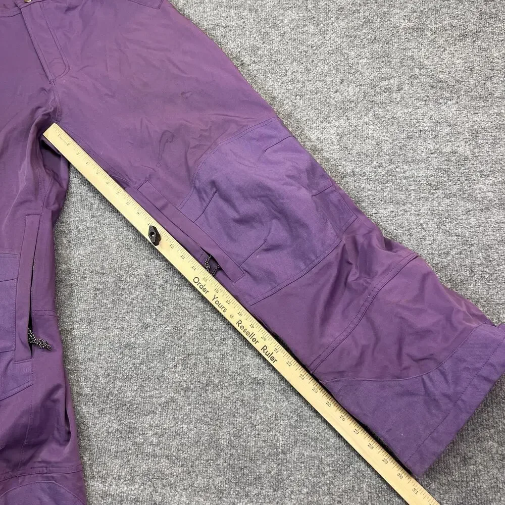 Flylow Snow Pants Womens Medium Purple Waterproof Ski Snowboard Zip Pockets - Picture 16 of 16